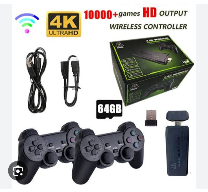 Consola Retro 4K Videojuego con 10.000 Juegos Clásicos + 2 MANDOS de Regalo