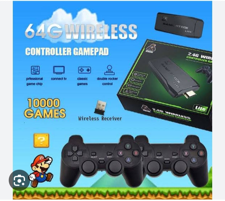 Consola Retro 4K Videojuego con 10.000 Juegos Clásicos + 2 MANDOS de Regalo